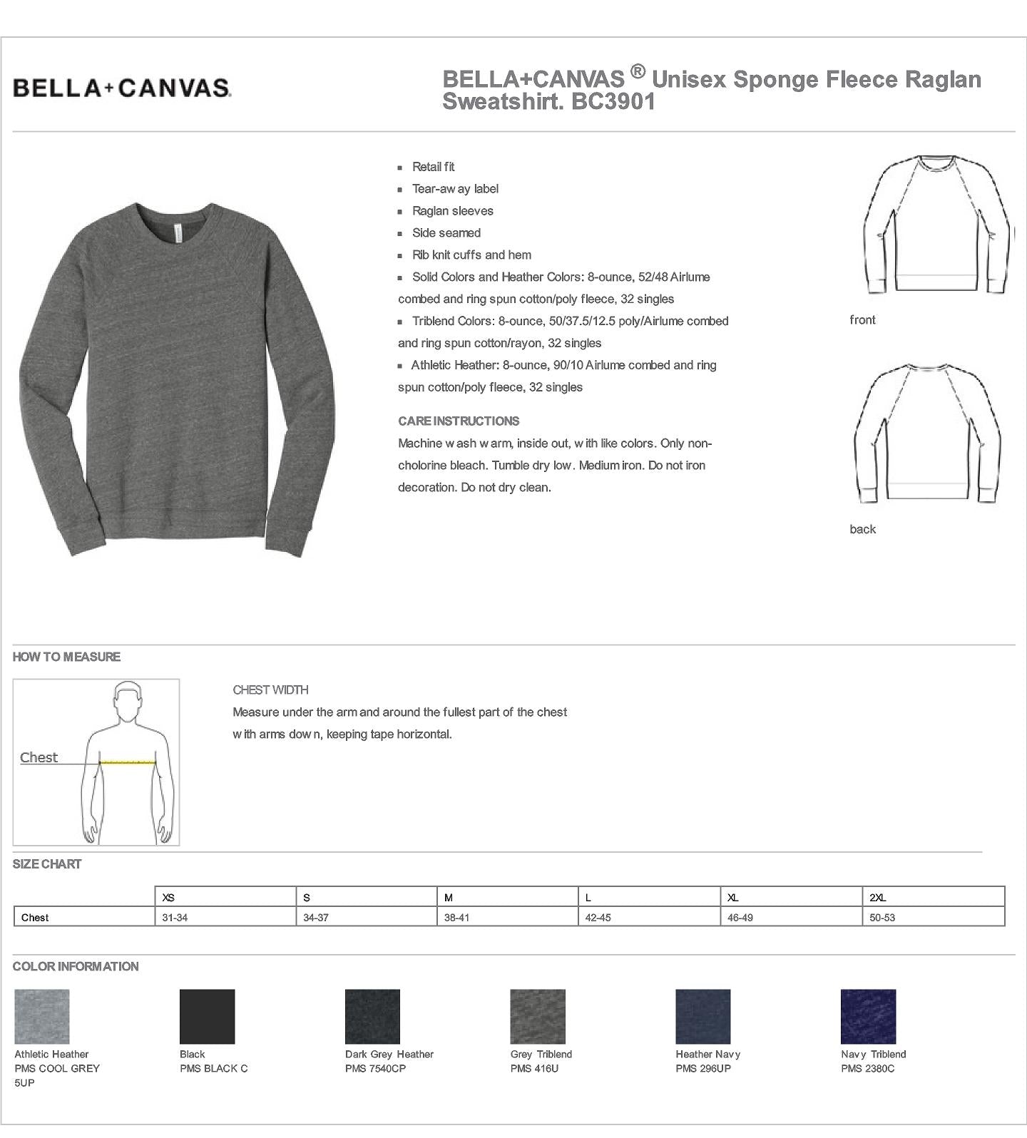 Bella Canvas Sponge Fleece Sweatshirt 02
