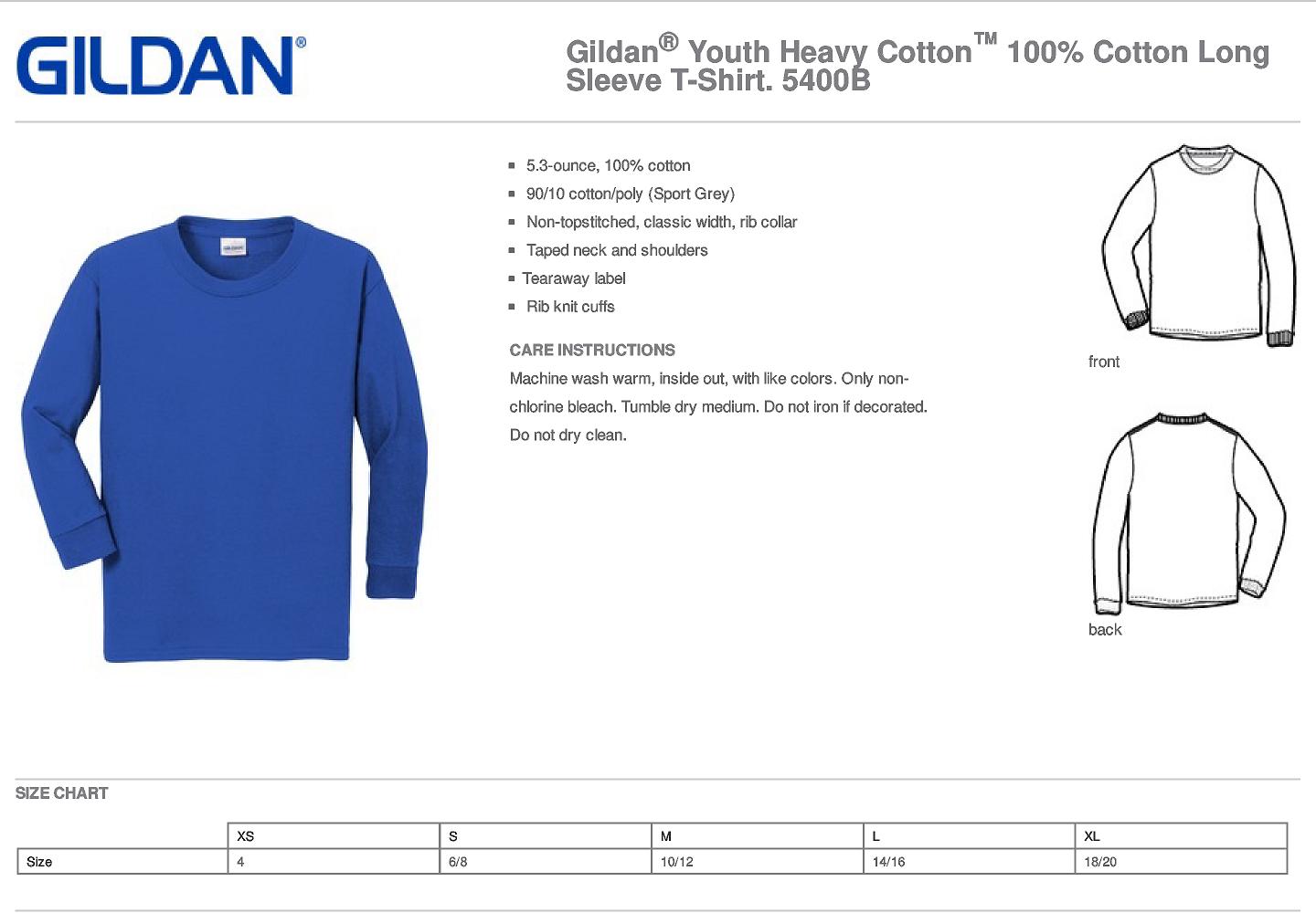 Gildan YOUTH Long Sleeve Tee 02