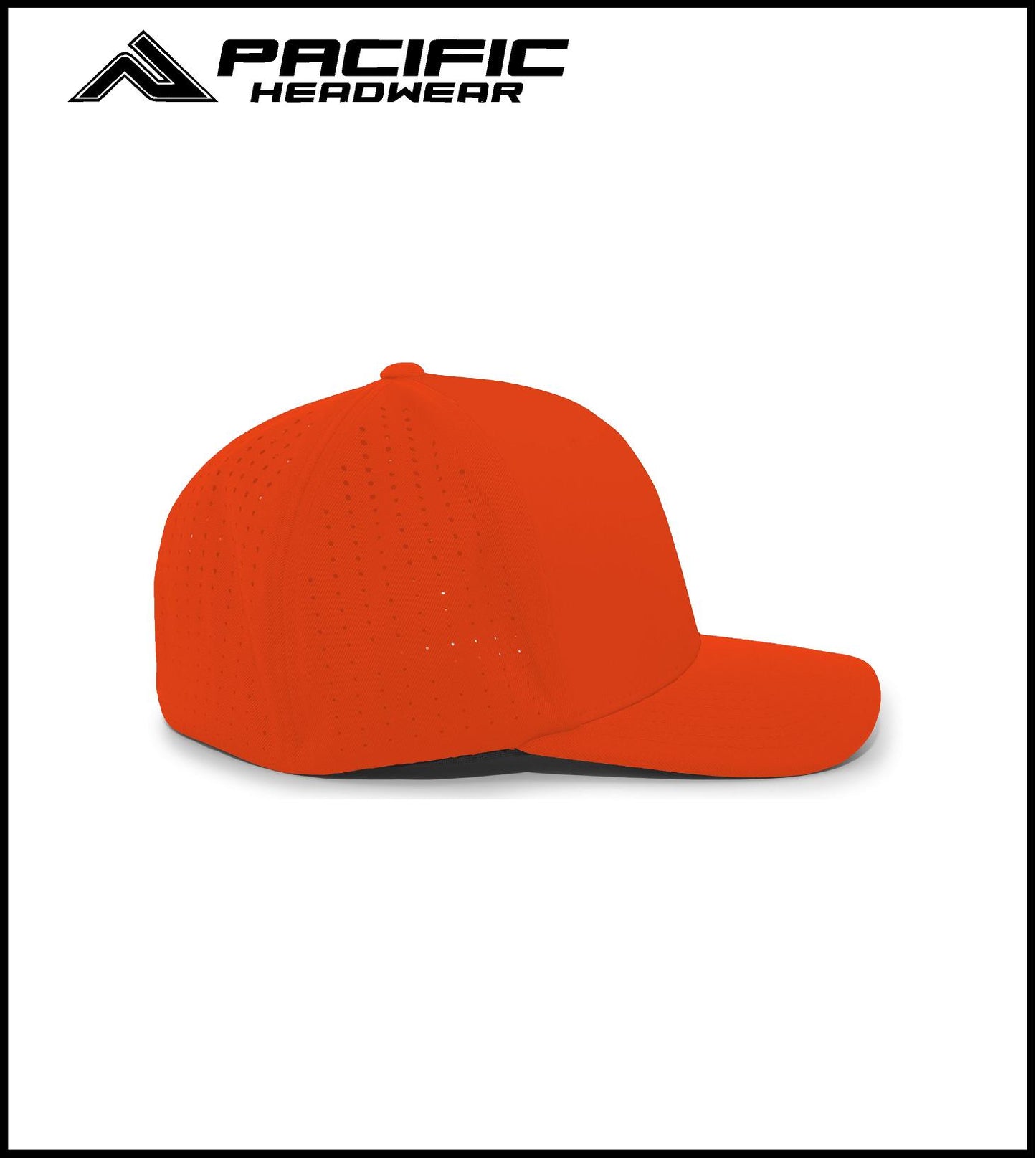 Pacific Headwear Orange Perforated F3 Performance FlexFit Cap